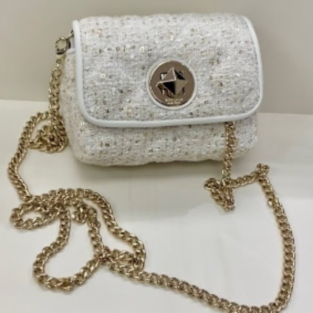 Kate Spade Natalia Sequin Tweed Fabric Micro Bag
